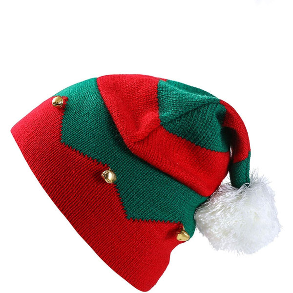 Christmas Elf Stickad Hat, Xmas Baby Beanie Stickad Hat