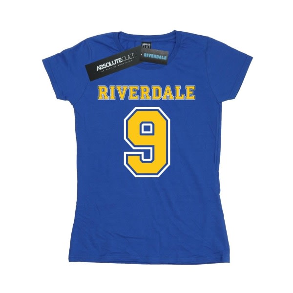 Riverdale Dam/Ladies Nine Logo T-skjorte i bomull M Royal Blue M