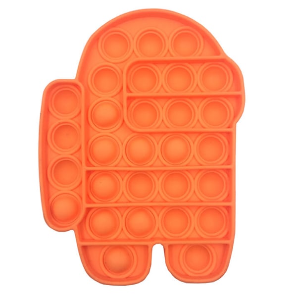 Blant oss Pop It Push Bubble Stressboll Sensory Fidget Toy Kid Orange