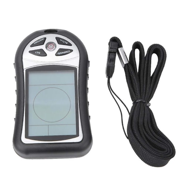 in 1 Høydemåler - Elektronisk navigasjonstermometer GPS-kompass værmelding - Barometer med LED-baklys
