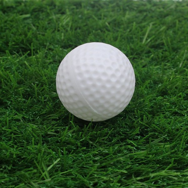 Golfövningsbollar, ihåliga plastgolfbollar for inomhusträning - pakke med 20 (vit)