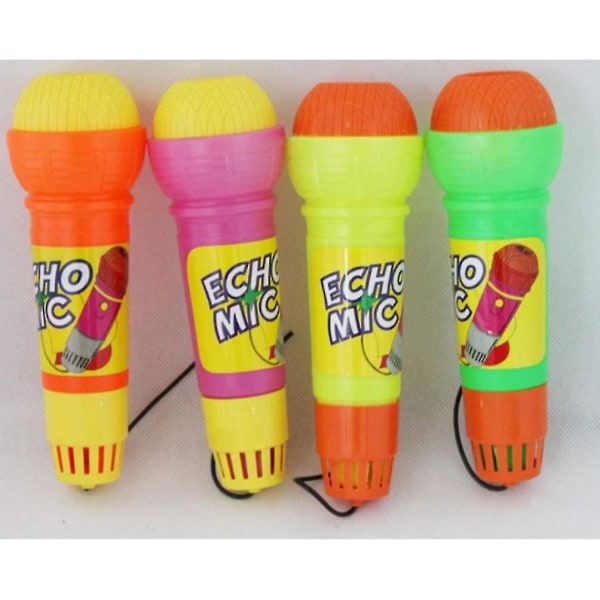 4st Echo Mikrofon Leksak Talterapi Feedback Leksak Retro present för barn (slumpmässig färg)