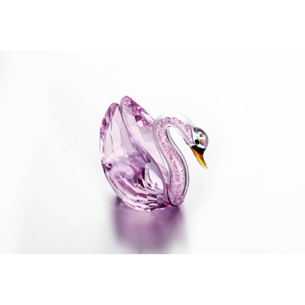 Rosa søte svanekrystallfigurer Glass ornamentsamling D