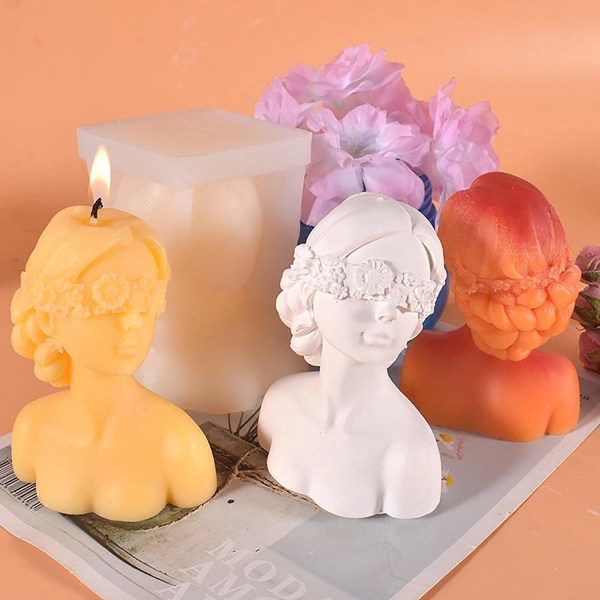 3D Woman Silikone Candle Form DIY Candle Making Mold Hjemmelavet