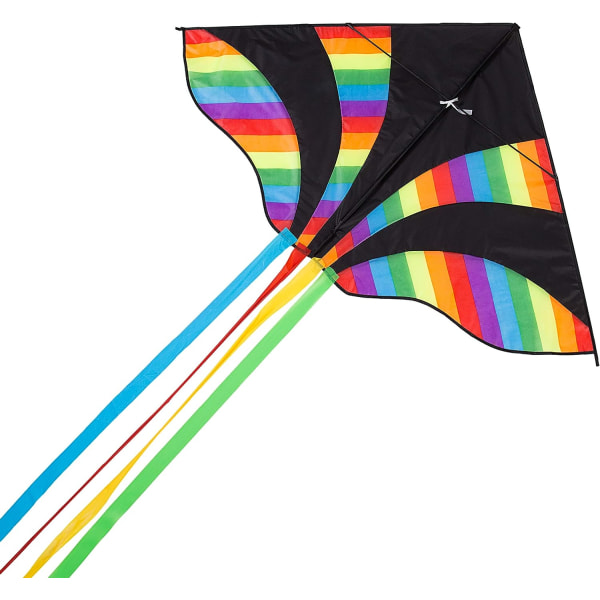 Wide Colorful Kite Rainbow Vivid Colors för barn och vuxna Vinn