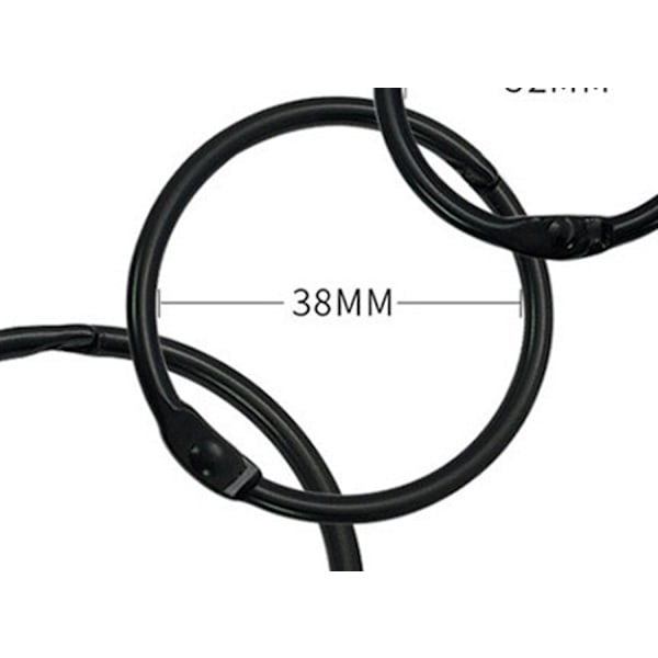 INF Gardinringe med klemmer sort 20 stk-XF6-