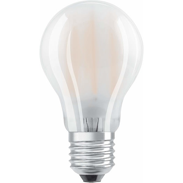 LED-lampa, glödlampa i klassisk form med skruvfot: utbytes E27 2W, frostad, 2700 K, 2-pack