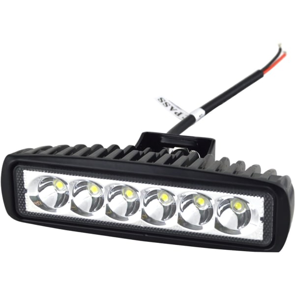 2 x 6" 18W LED arbejdslysstång Spot Off Road Truck SUV 4WD Driving Dim Lights (2x18 FGB-Spot)