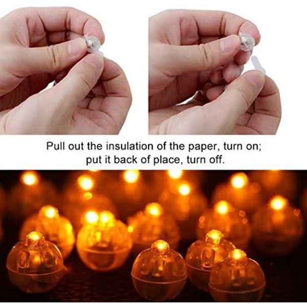 100PCS / lot LED Round Balloon Lamp Flash Ball Lamp for Christma