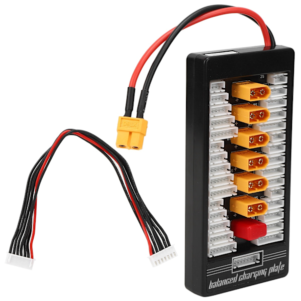 2S-6S XT60-kontakt Parallell Laddningskort RC Batteriladdningskort Para BoardSvart