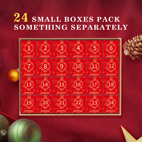 Adventskalender 2023 puslespill, 1008 puslespillbiter 24 dagers julekalender nedtelling adventskalendere, julegaveidé for barn V Christmas puzzle blind box