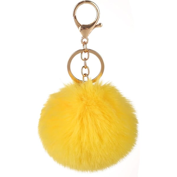 Jul Mjuk Pom Pom Fluffy Nyckelring Plyschboll Nyckelring Väska Charm