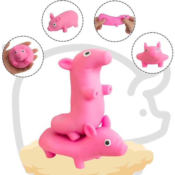 Squishy Pig Stress Squishy Piggie Squeeze Toy Anti-Angst Fun Pi