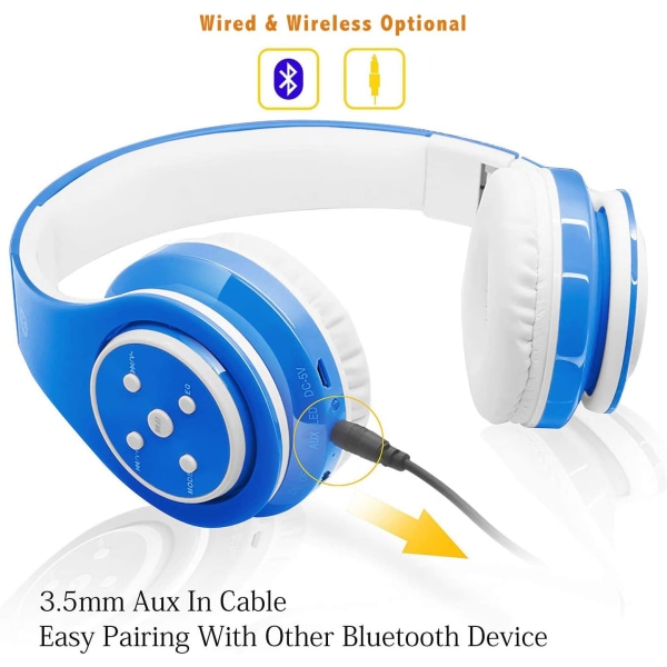 Bluetooth-hodetelefoner for barn og tenåringer fra 5 år
