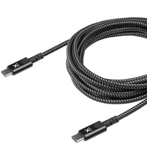 USB C till USB C Strömförsörjningskabel 2 meter Svart