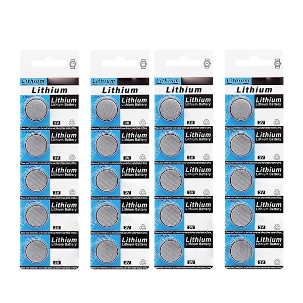 CR2032 150mAh Knappcellsbatteri 3V Långvarigt Set för Elektroniska Fjärrkontroller 0.05 2 pcs