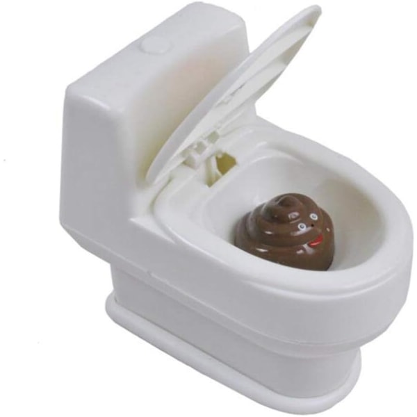 Sprøjt toiletlegetøj med 3D afføring, sædeløft for at sprøjte vand, sjovt vandsprøjt