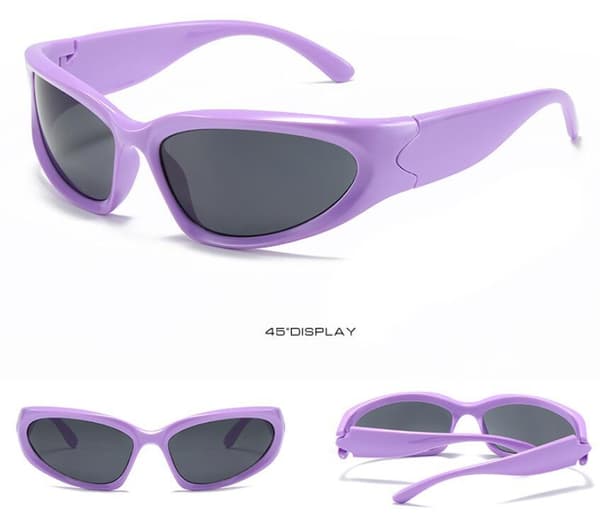Polariserade sportglasögon för män och kvinnor Purple Grey
