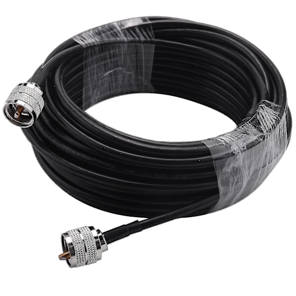 15m UHF Koaksialkabel RG58 Koaxkabel PL259 Kabel 50 Ohm CB Radioantennkabel UHF Hane til UHF Hane-dt