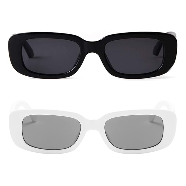 Rektangulære solbriller for kvinner Retro kjørebriller mote