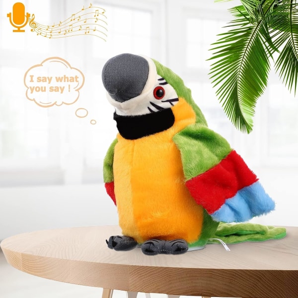 Talking Parrot Recording Animal Toy Electric Plush Parrot Twist