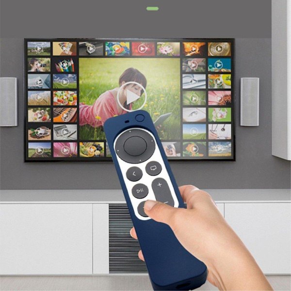 Apple TV 4K (2021) kaukosäädin silikonisuojuksella - Punainen red Mjukplast