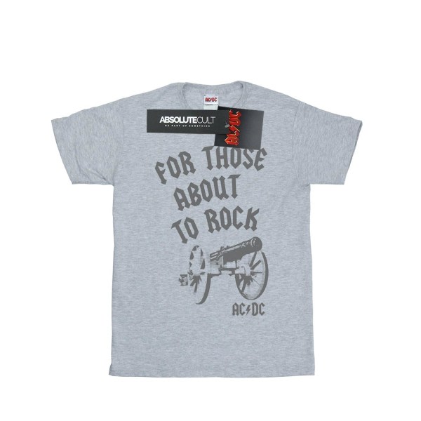 AC/DC Girls för dig som vill rocka Cannon Cotton T-shirt 5-6 Y Sports Grey 5-6 Years