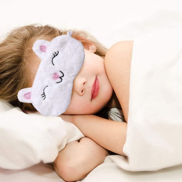 2 kpl Söpö Animal Sleep Mask tytöille Söpö sarjakuva kettu alpakka