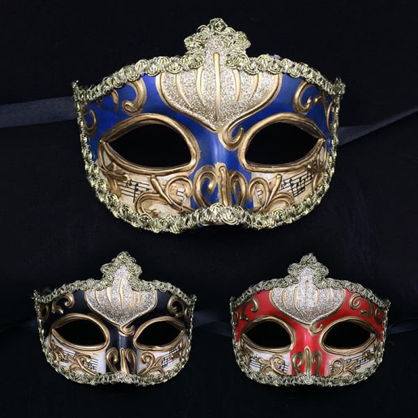 Anime Masquerade Mask Painted Masks Cosplay Mask Röd