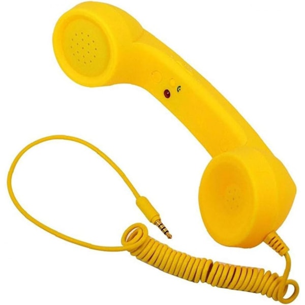Universal trådløs retro telefon Strålningssikring Gul