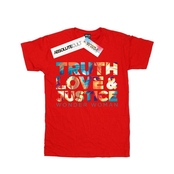 DC Comics Boys Wonder Woman 84 Diana Truth Love Justice T-shirt Röd 12-13 år