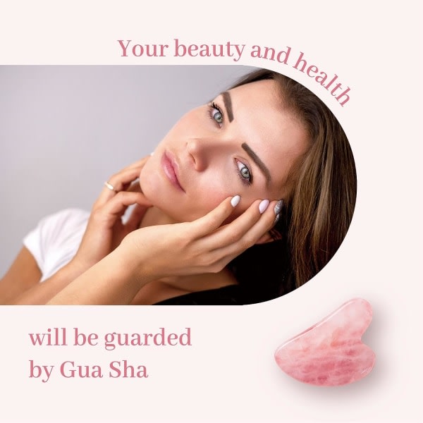 Rose Quartz Gua Sha, ansigtsværktøj af naturlig jade for SPA-akupunktur, rosa sten for kropsansikte, hals og øjne, hudvårdspresent til kvinde