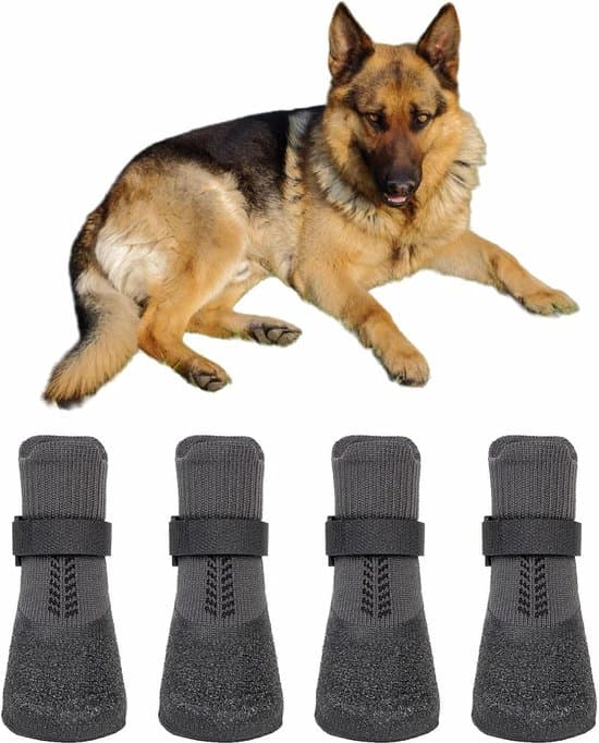 Dog Shoes - 4-pack - Waterproof, Adjustable & Soft, XL XL
