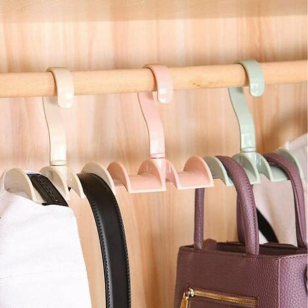 4 delar slipshållare, roterande handväskhängare, garderobshängare Scarfkrokar, plast Roterande väskhängare, för väska, ryggsäck, rem, halsduk