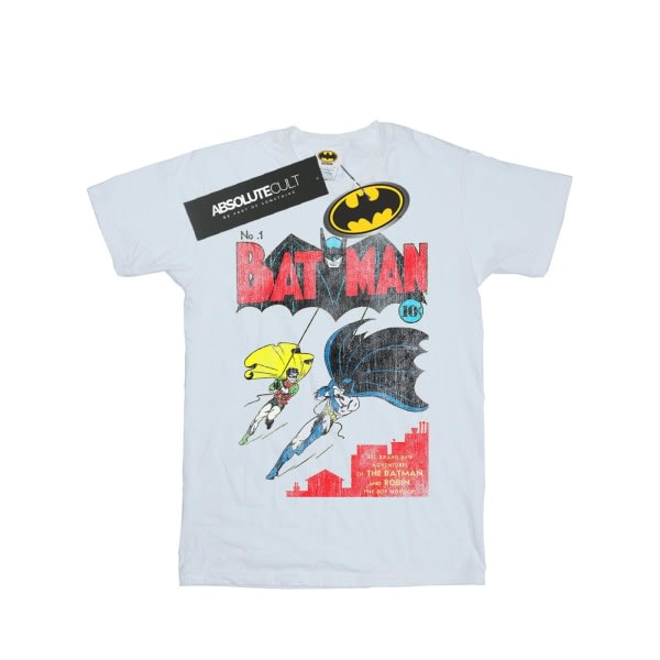 DC Comics Girls Batman nr. 1 Cover T-shirt bomuld 7-8 år W Hvid 7-8 år