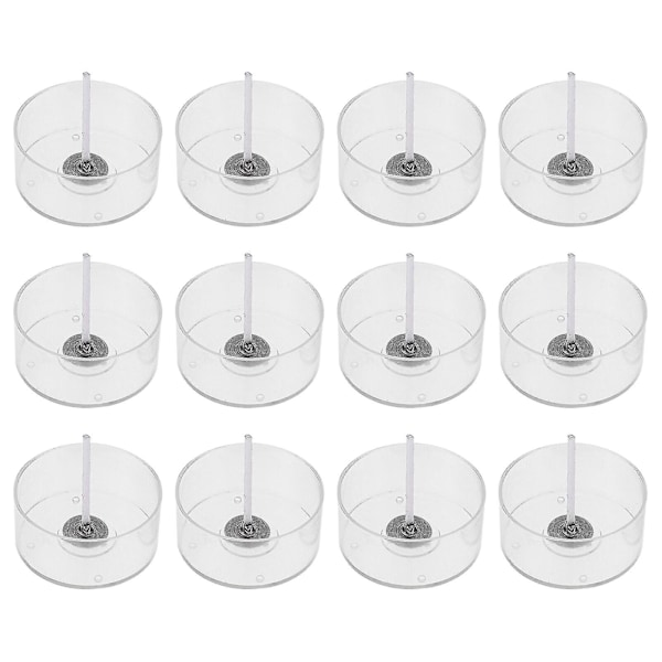 100 stk Runde Silikonforme til Lysfremstilling Væge Tomme Teelyskopper Teelysglas (FMY) Som Vist 3.5X1.7cm As Shown