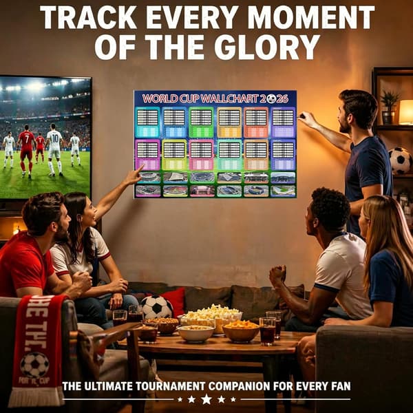 VM 2026 World Cup Schedule Poster (with self-adhesive backing)-FF- 2