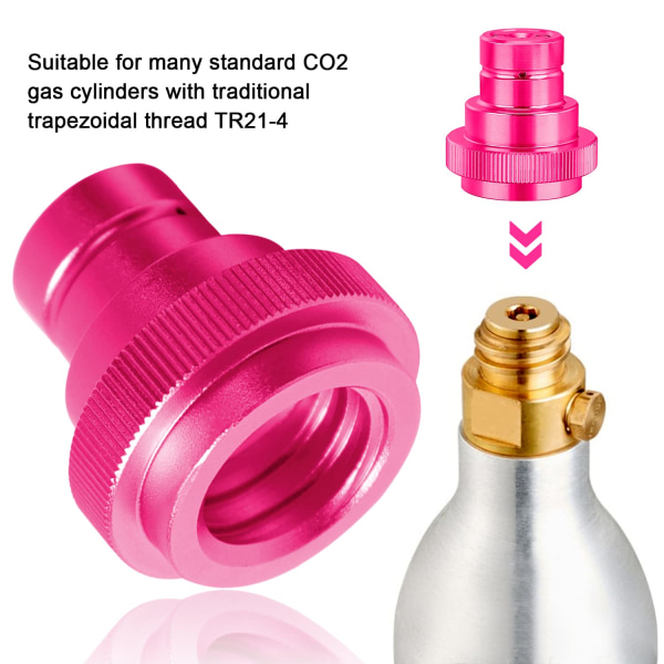 Co2-flaskeadapter, trapetsformet gjenga TR21-4, Quick Carbonating Adapter for SodaStream Duo, Art og Terra, for Sodastream Gas Refill