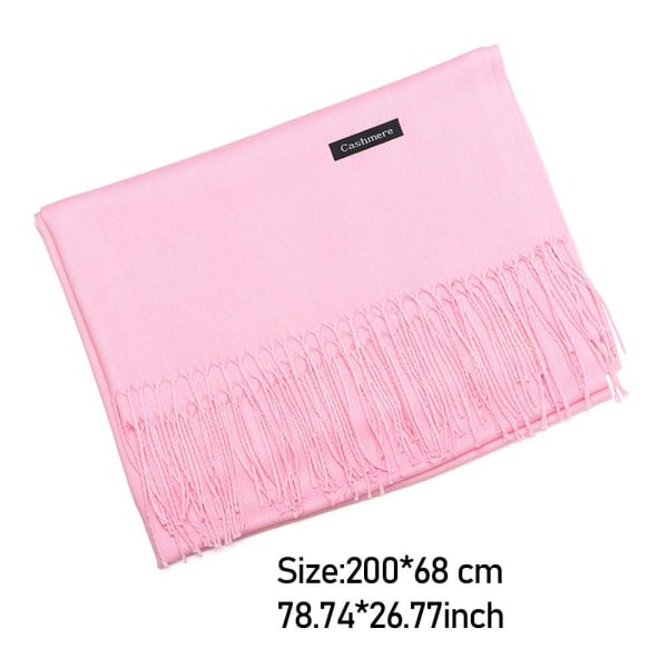 Cashmere-huivi Ullsjal VAALEANPUNAINEN light pink
