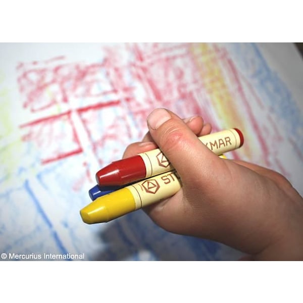Voksfargestift/Stiftkritt Stockmar treetui med 24 fargestifter/etui Multicolor multifärg