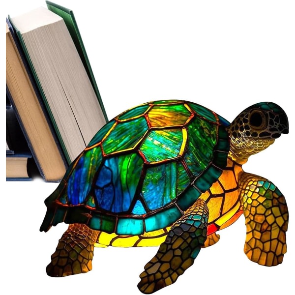 Maalattua lasia Animal Pöytävalaisinsarja | Värillinen hartsipöytävalaisin kodin sisustukseen [DB] Turtle