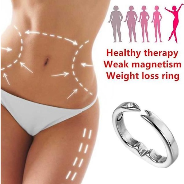 Magnetisk ring bantning anti-snarkning ring, silver