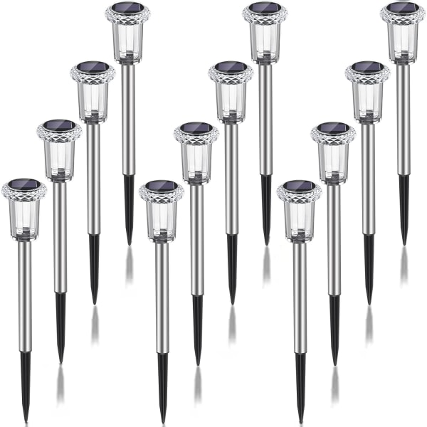Solar Lights Outdoor, [12 Pack] Warm White Solar Powered Outdoor