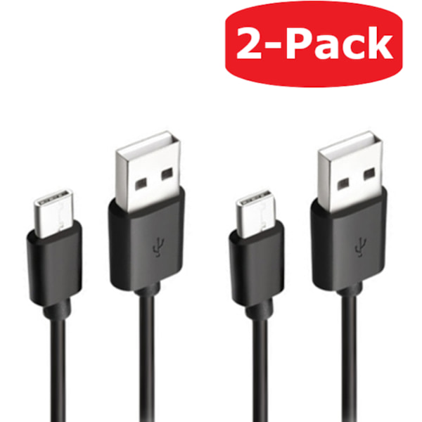 2-pakkaus USB-C Latauskaapeli Pikalataus 1.2M Musta