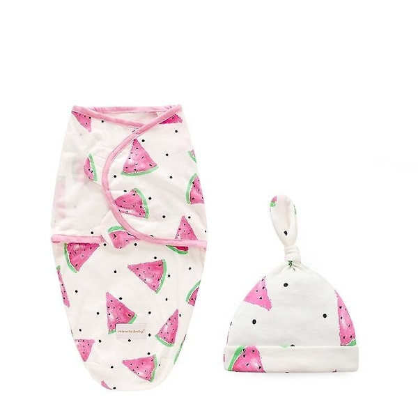 Baby + lue, Cocoon Wrap bomullssvøppose Watermelon S