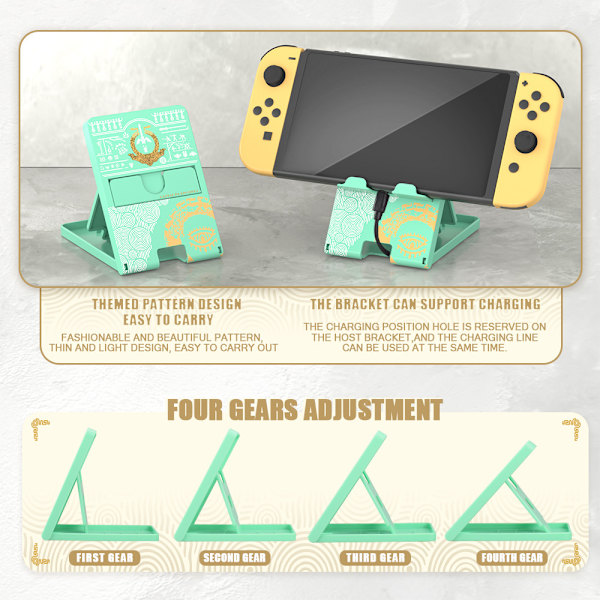 Nintendo Switch/Lite konsolstativ - Switch enkelt stativ - Animal Crossing stativ - Mobiltelefon bordsställ