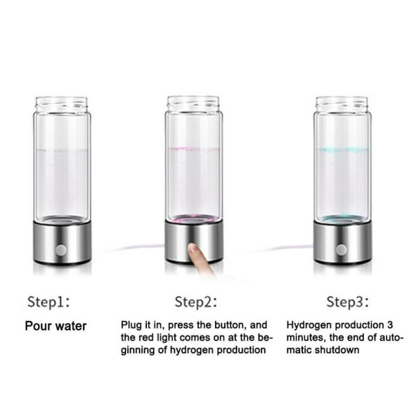 Hydrogen Generator Vattenflaska, Real Molecular Hydrogen Rich Wat NY vattenkokare