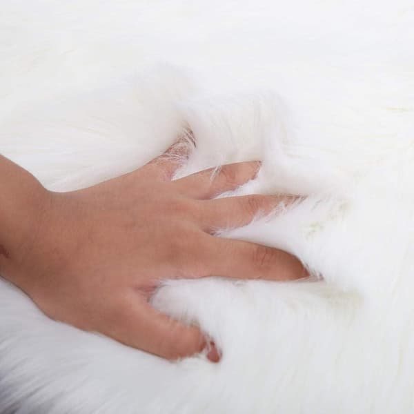 Superblødt tæppe, fluffy gulvmåtte, soveværelsesgulvmåtte Beige