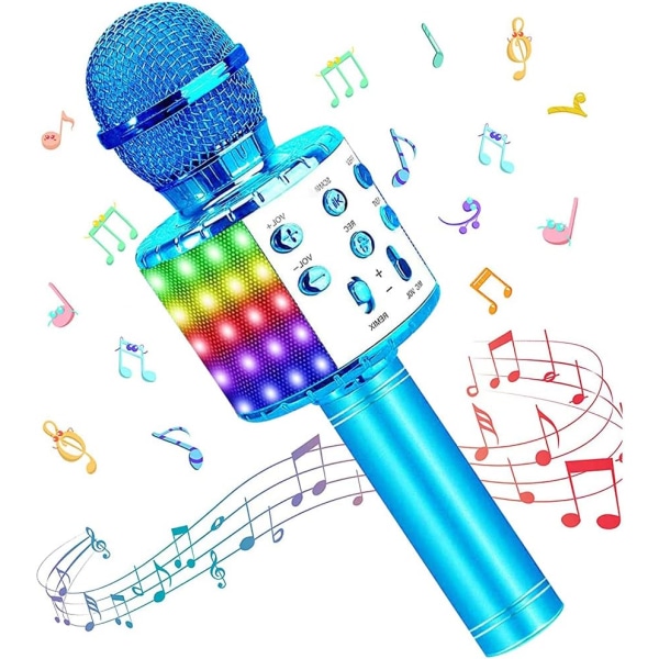 Trådløs Bluetooth karaokemikrofon, multifunksjonell høyttaler