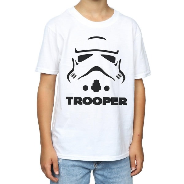 Star Wars Boys Stormtrooper bomuld T-shirt 5-6 år Hvid 5-6 år